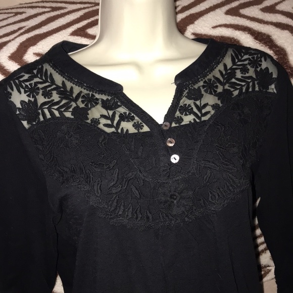 Style & co PL black long sleeved shirt 💕 - Picture 3 of 7